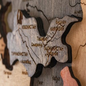 Карта мира, многоуровневая 3D "Terra Nova", на заказ