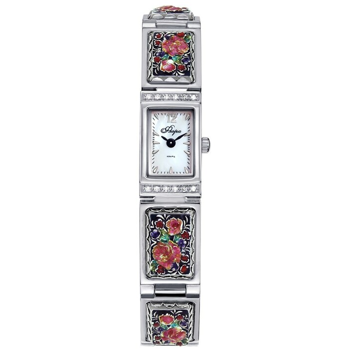Наручные кварцевые часы Lincor Flora "Борислава" со вставками северного чернения