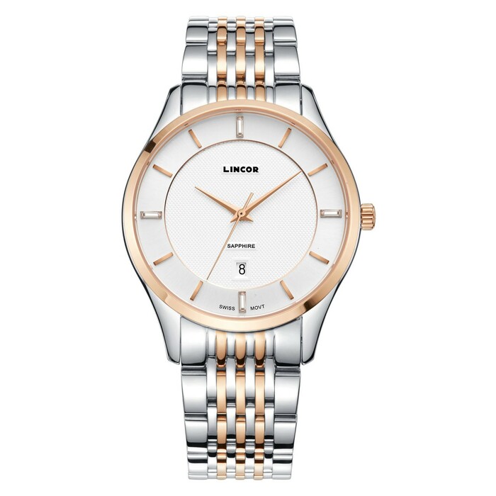 Lincor UNI Quartz Wristwatch in Gold and Silver