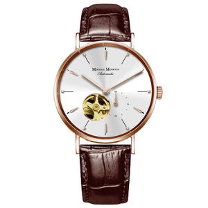 Mikhail Moskvin "Elegance" Self-winding Mechanical Wristwatch with Brown Strap