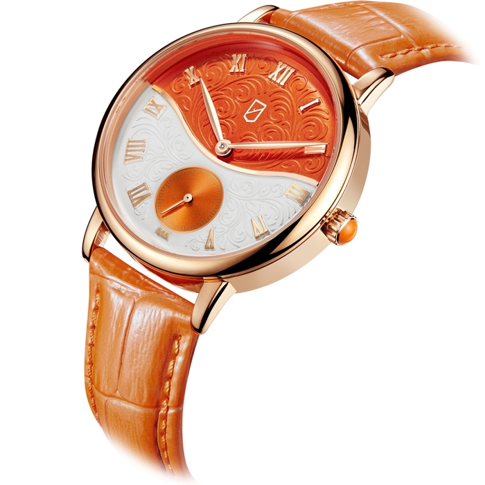 UCHZ Orange Quartz Wrist Watch