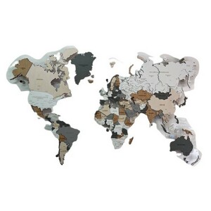 Карта мира, многоуровневая 3D "Agat", на заказ