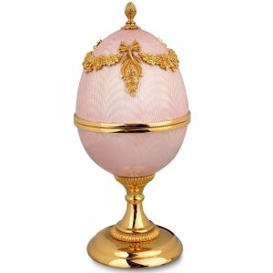 Egg-box made of copper and brass, pink