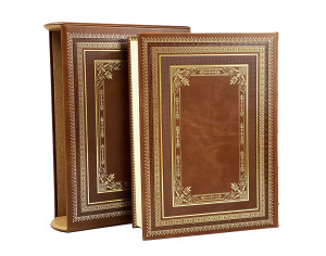 Leather-bound book "Chronicle narrative of Little Russia" in a case