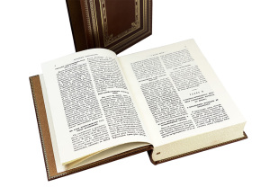 Leather-bound book "Chronicle narrative of Little Russia" in a case