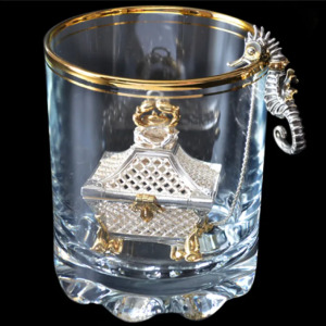 Silver tea strainer "Casket"