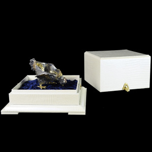 Silver egg stand "Chicken Ryaba"