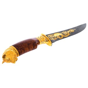 Dagger "Wolf" with black damascus