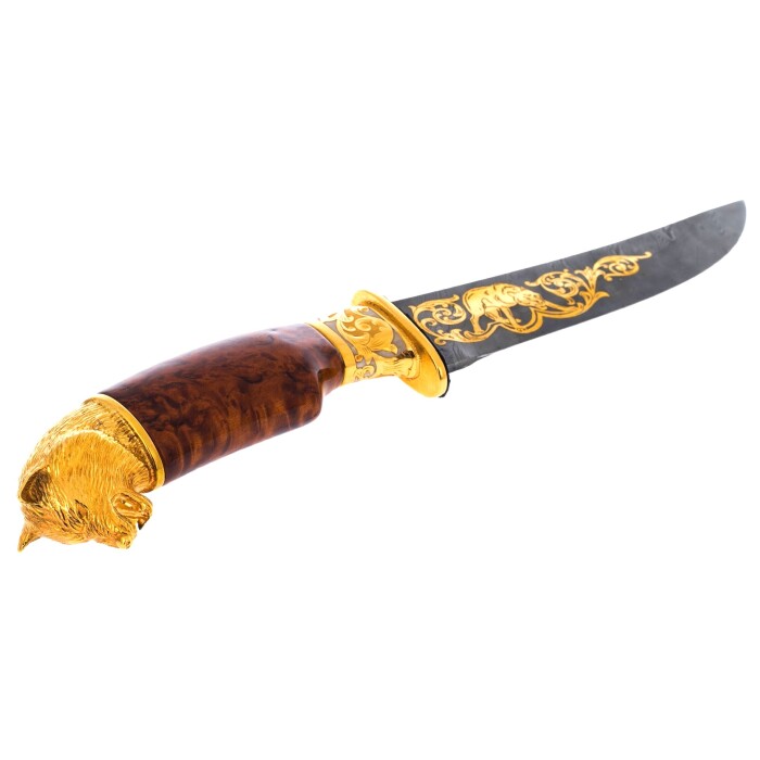 Dagger "Wolf" with black damascus