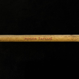 A drumstick from the personal collection of the drummer of the rock band Queen Roger Taylor