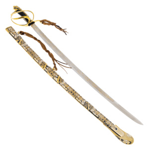 Saber "European" with enamel and stingray leather, Zlatoust