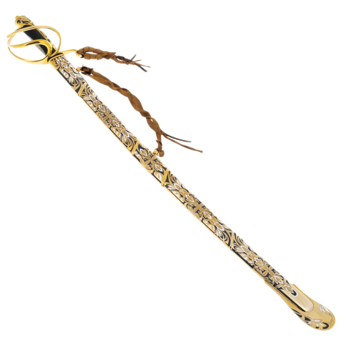 Saber "European" with enamel and stingray leather, Zlatoust