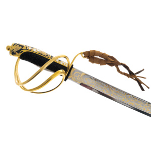 Saber "European" with enamel and stingray leather, Zlatoust