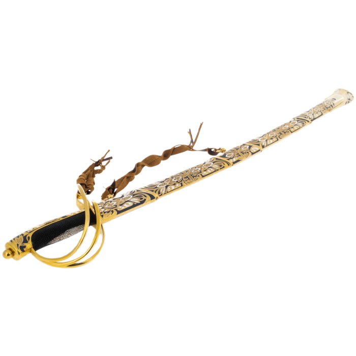 Saber "European" with enamel and stingray leather, Zlatoust
