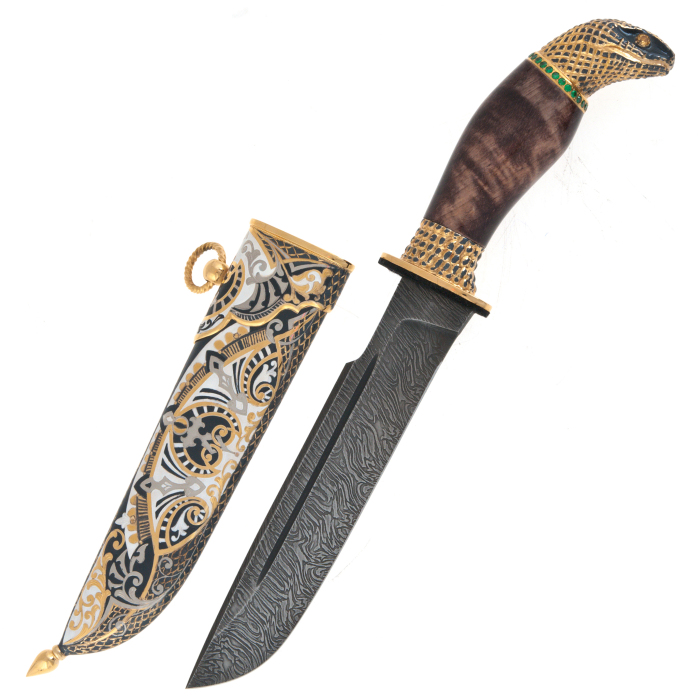 Нож украшенный "Змея" Златоуст