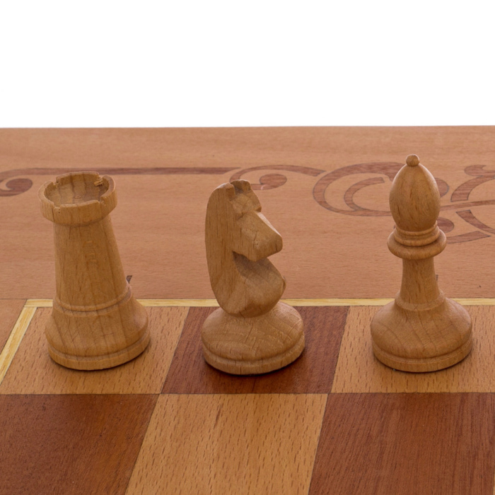 Нарды, шашки, шахматы из бука 3в1