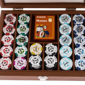 Эксклюзивный набор для игры в покер из кожи Buffalo, золотой