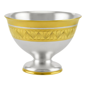 Silver cup and saucer No. 1 for 1 person, gilded