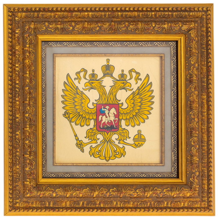 Картина на золоте "Герб России"