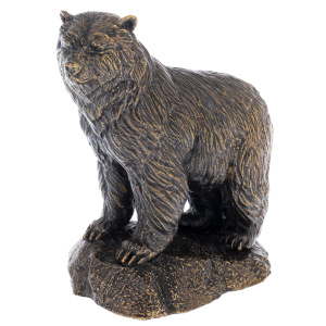 Авторская скульптура из бронзы "Медведь на холме"