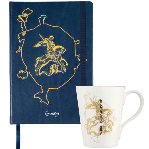 Набор подарочный "Святой Георгий" с ежедневником и чайной кружкой