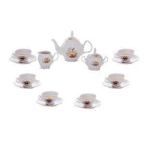 Bernadotte "Wild Burdock" tea set for 6 persons, 15 items