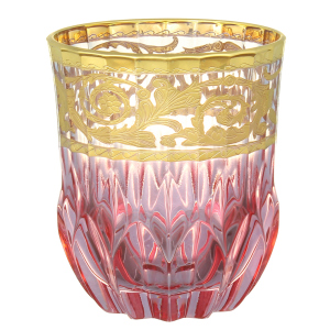 Набор стаканов "Адажио Италия" на 6 персон, розовый с золотом