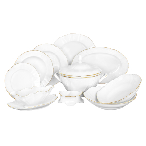 Bernadotte dinner set for 6 people, 25 pieces, with gold edging