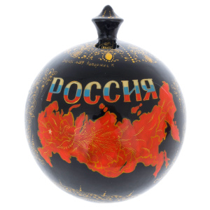 Шар ёлочный деревянный "Россия" Чапарина Н.