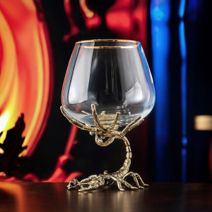 Cognac set "Scorpion" for 4 people, in a black gift box