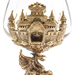 Cognac set "Dragon on a ball" for 4 people, in a gift box