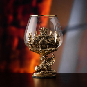 Cognac set "Dragon on a ball" for 4 people, in a gift box