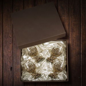 Cognac set "Dragon on a ball" for 4 people, in a gift box