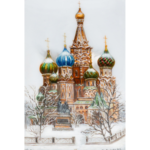 The box "St. Basil's Cathedral" by Kovalev, Fedoskino