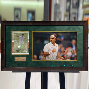 Autographed photo of tennis player Roger Federer