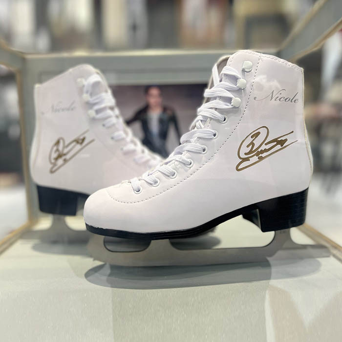 Autographed skates by Alina Zagitova