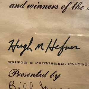 Diploma signed by Hugh Hefner