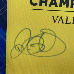 An autographed flag of golfer Rory McIlroy