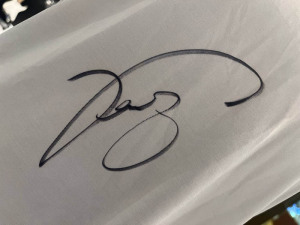 An autographed T-shirt by tennis player Venus Williams