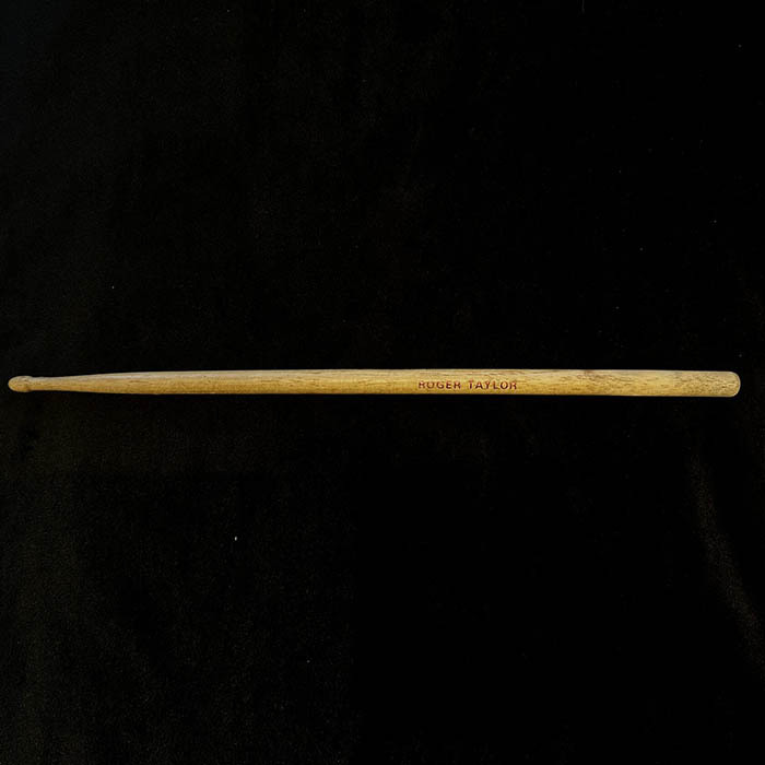 A drumstick from the personal collection of the drummer of the rock band Queen Roger Taylor