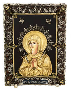 Icon with artistic casting "The Mother of God seven-shot"