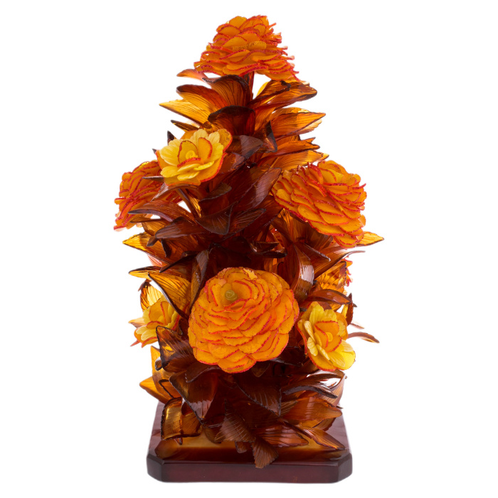 Ikebana made of amber "Inspiration"