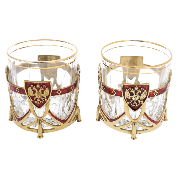 A set of glasses for whiskey "Russia" (2 pcs.) in a gift box