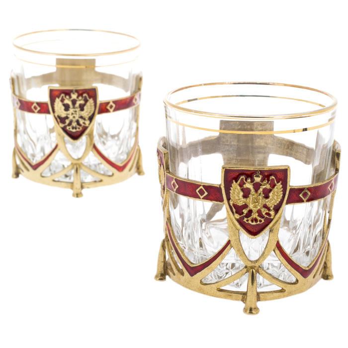 A set of glasses for whiskey "Russia" (2 pcs.) in a gift box