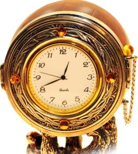 Souvenir watch made of amber "Circus bear"