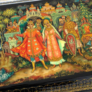 The box of Palekh "Tsar Saltan" Rakitov