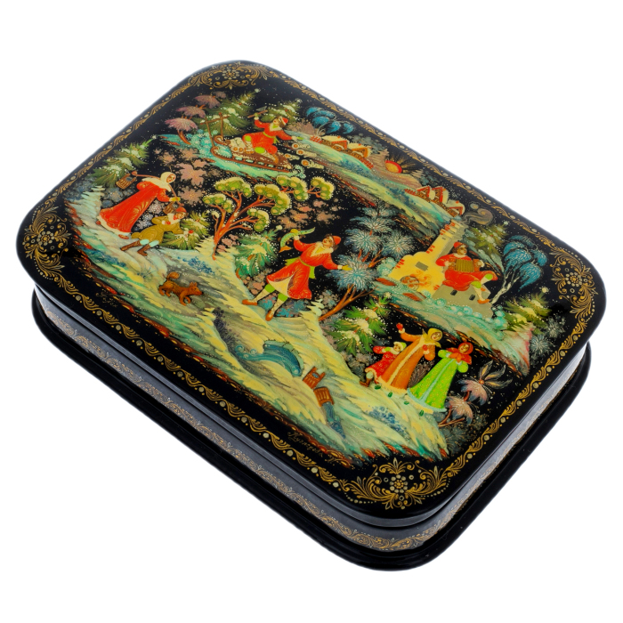 Jewelry box "Emelya" Kuznetsov, Palekh