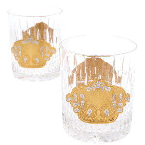 Whiskey set "In vina veritas" for 2 persons with a tray, Zlatoust
