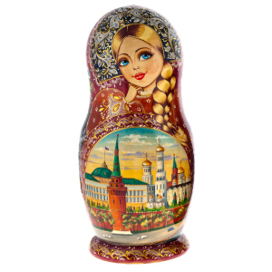 Матрёшка на 10 мест "Московский Кремль" 31 см