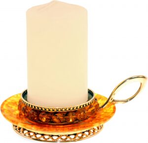 Amber candle holder "Sunny"